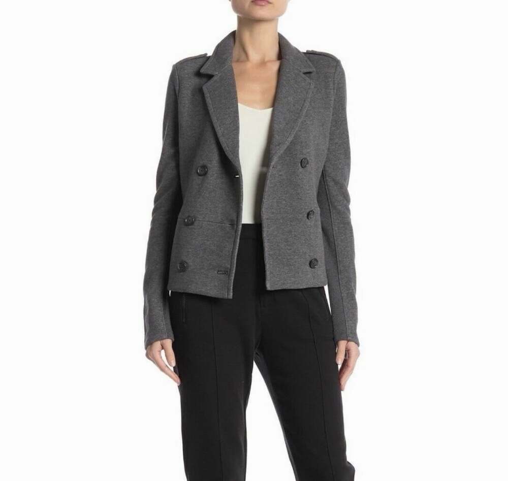 Standard James Perse NWT Double Breasted Blazer Jacket in Gray Size 3 or Medium
